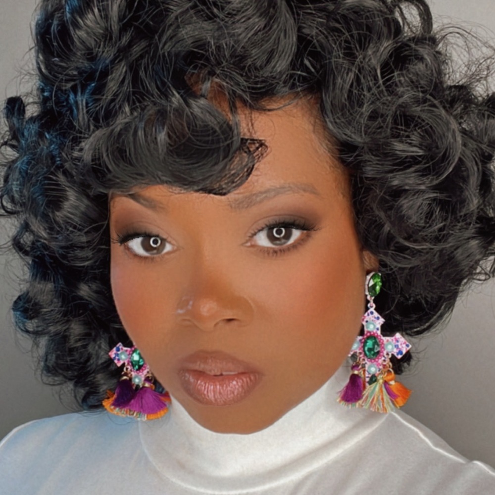 “The Cross” Gorgeous Fringe Oversized Earrings - Picture 1 of 17